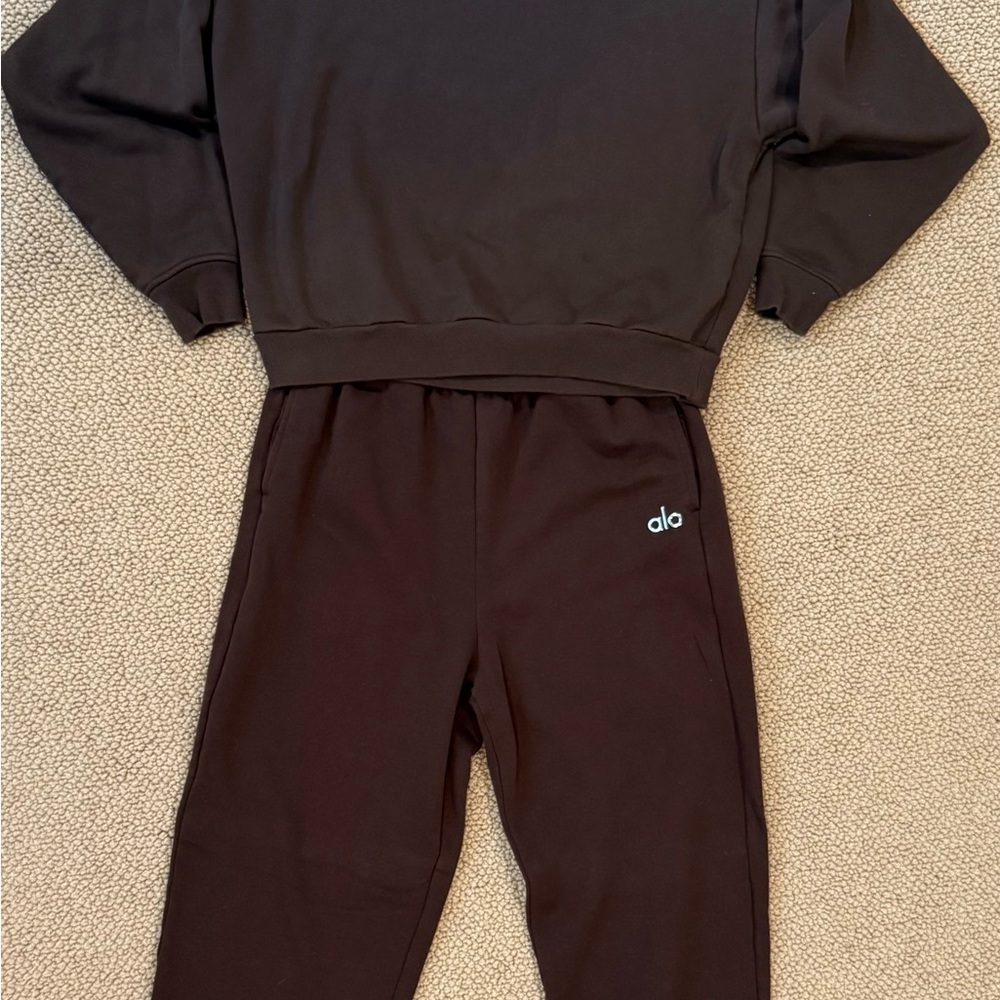 ALO Yoga Espresso Sweatpants Relaxed Fit Joggers
